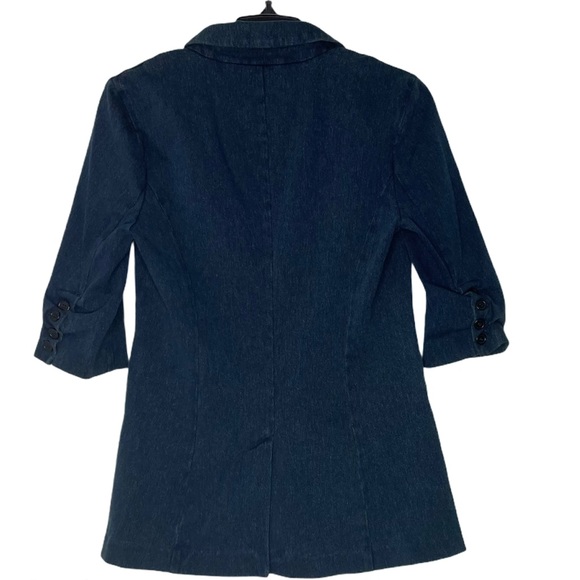 Lysse Womens Demin Indigo Chambray Blazer Jacket NWT Size Small - Picture 2 of 2